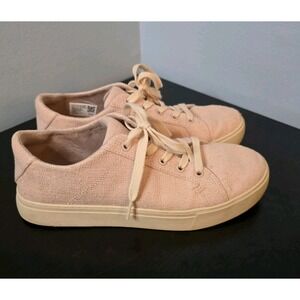 Toms KAMERON Lace Up Sneaker Women's Size 8.5 Pink Shoes Casual Comfort